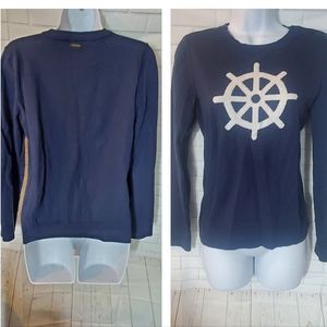 Nautica Navy Blue Anchor Sweater